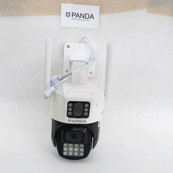 PANDA 4G Outdoor 6MP PTZ CCTV Camera with SIM, Waterproof, Full-Color Night Vision, and Two-Way Audio